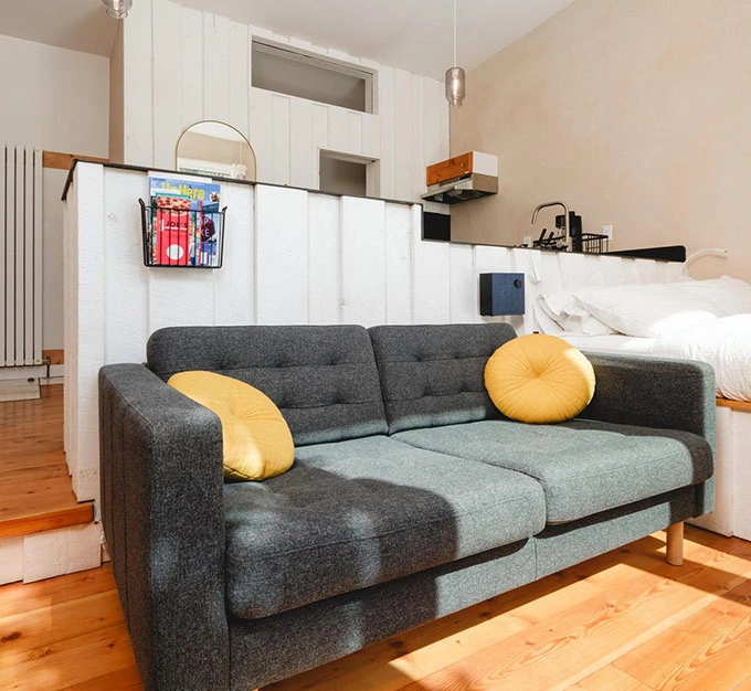 Yellow Door Cozy Living Area