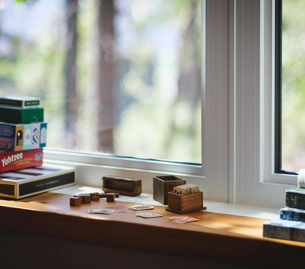 Board Games and Books by the Window