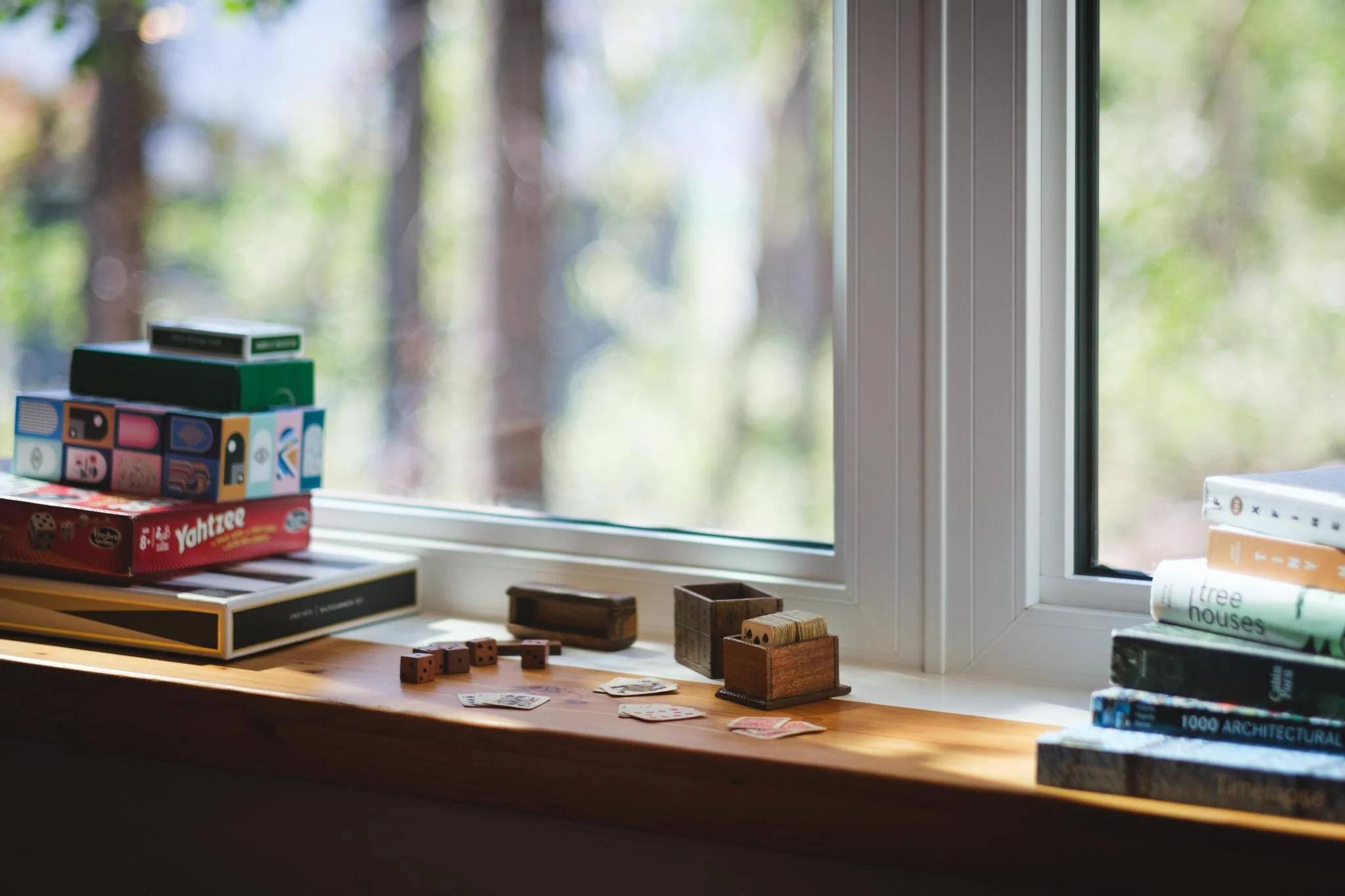 Board Games and Books by the Window